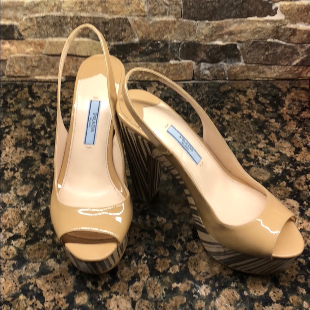 Prada Slingback Platforms
